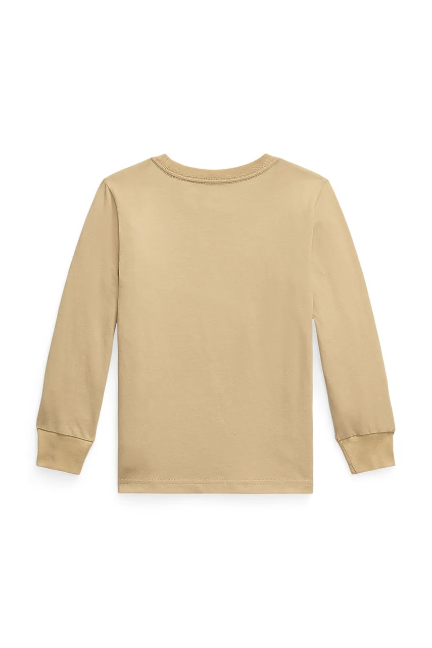 Хлопковый лонгслив Polo Ralph Lauren цвет бежевый 322854677097 Хлопковый лонгслив Polo Ralph Lauren цвет бежевый 322854677097