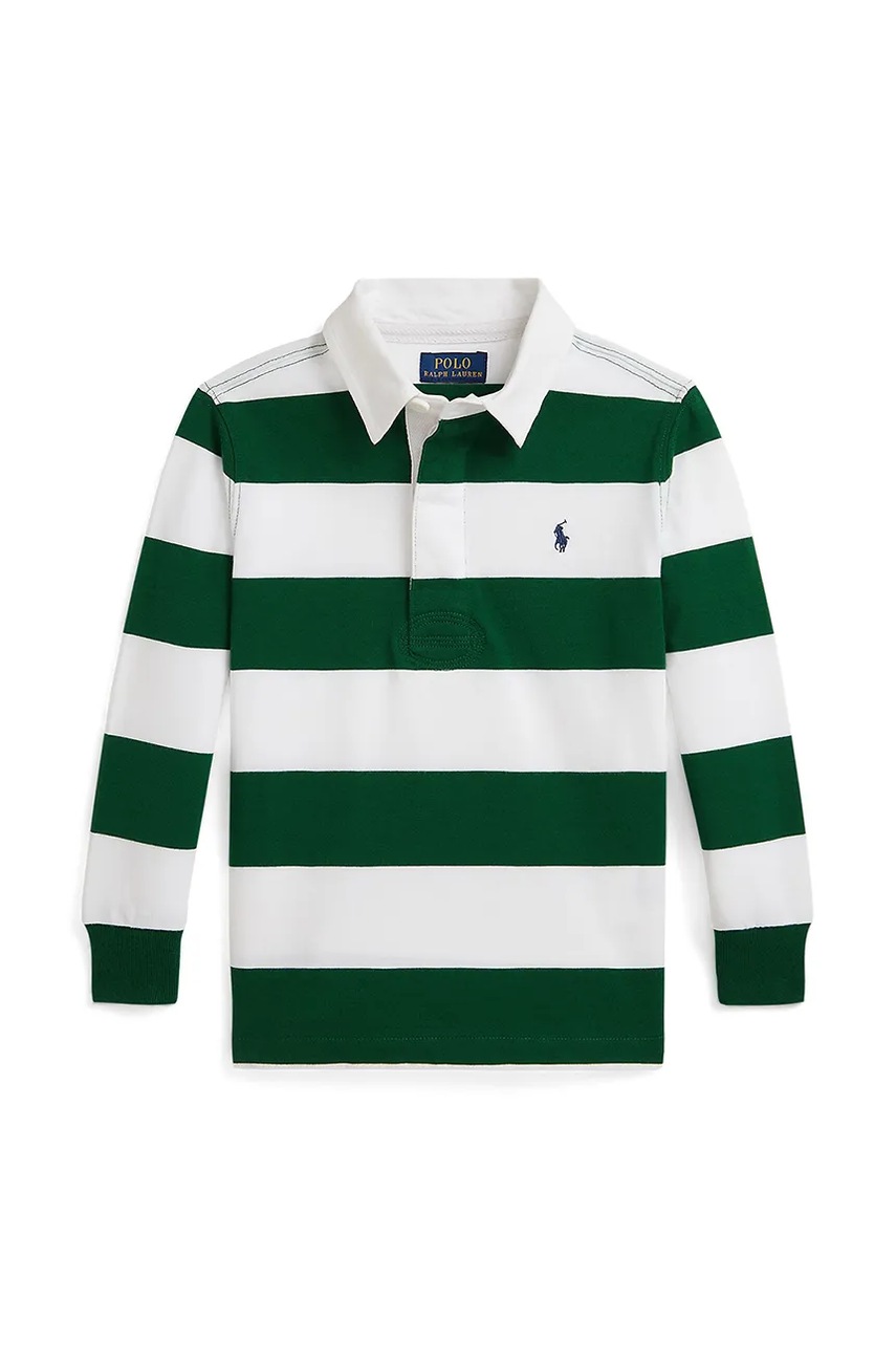 Levně Dětské bavlněné tričko s dlouhým rukávem Polo Ralph Lauren bílá barva, 322882614008