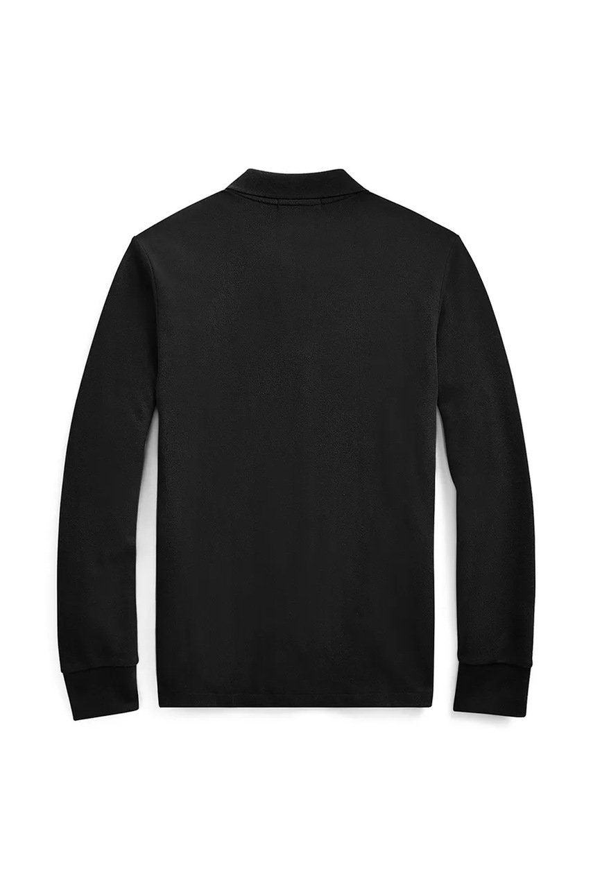 Хлопковый детский лонгслив Polo Ralph Lauren цвет чёрный однотонный 323708858011 Хлопковый детский лонгслив Polo Ralph Lauren цвет чёрный однотонный 323708858011