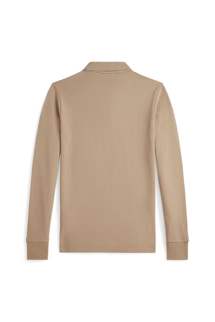 Хлопковый детский лонгслив Polo Ralph Lauren цвет бежевый однотонный 323708858069 Хлопковый детский лонгслив Polo Ralph Lauren цвет бежевый однотонный 323708858069