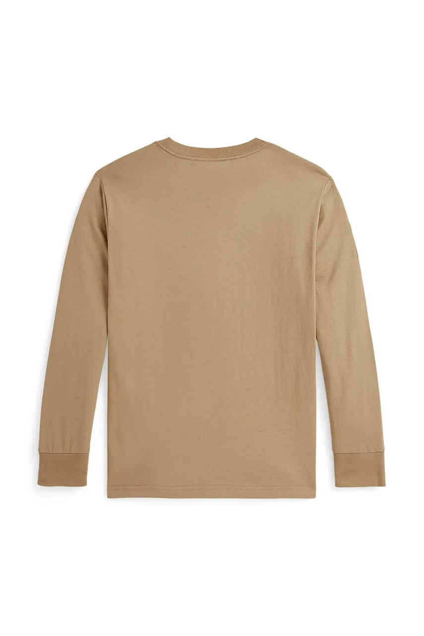 Хлопковый лонгслив Polo Ralph Lauren цвет бежевый 323853891023 Хлопковый лонгслив Polo Ralph Lauren цвет бежевый 323853891023