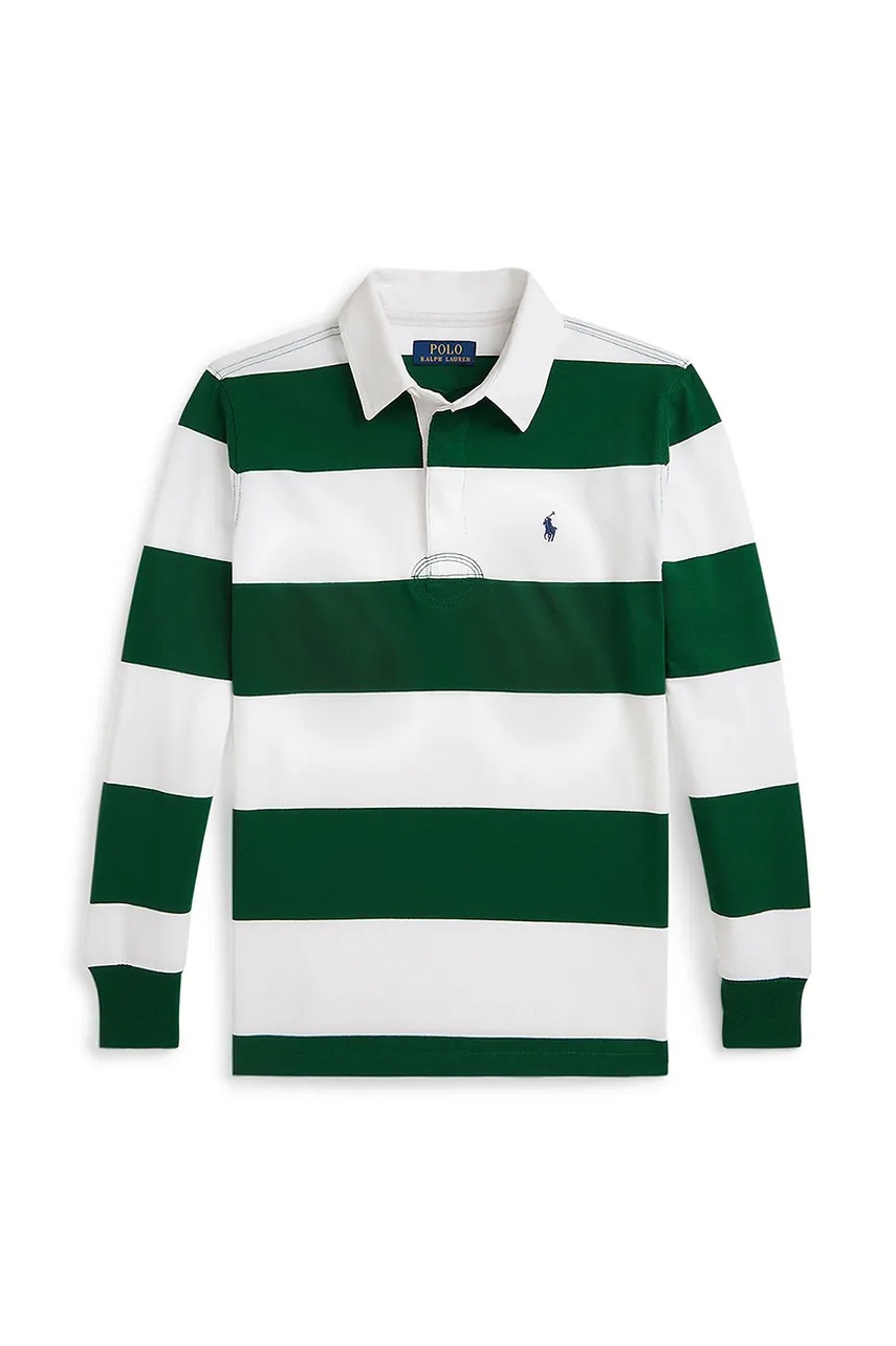 Levně Dětské bavlněné tričko s dlouhým rukávem Polo Ralph Lauren bílá barva, 323882614008