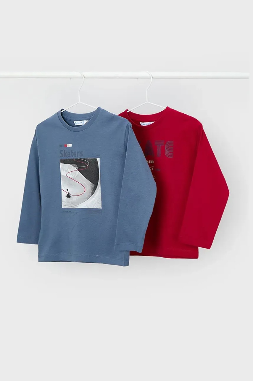 Mayoral tricou 2-pack culoarea roșu, 4091