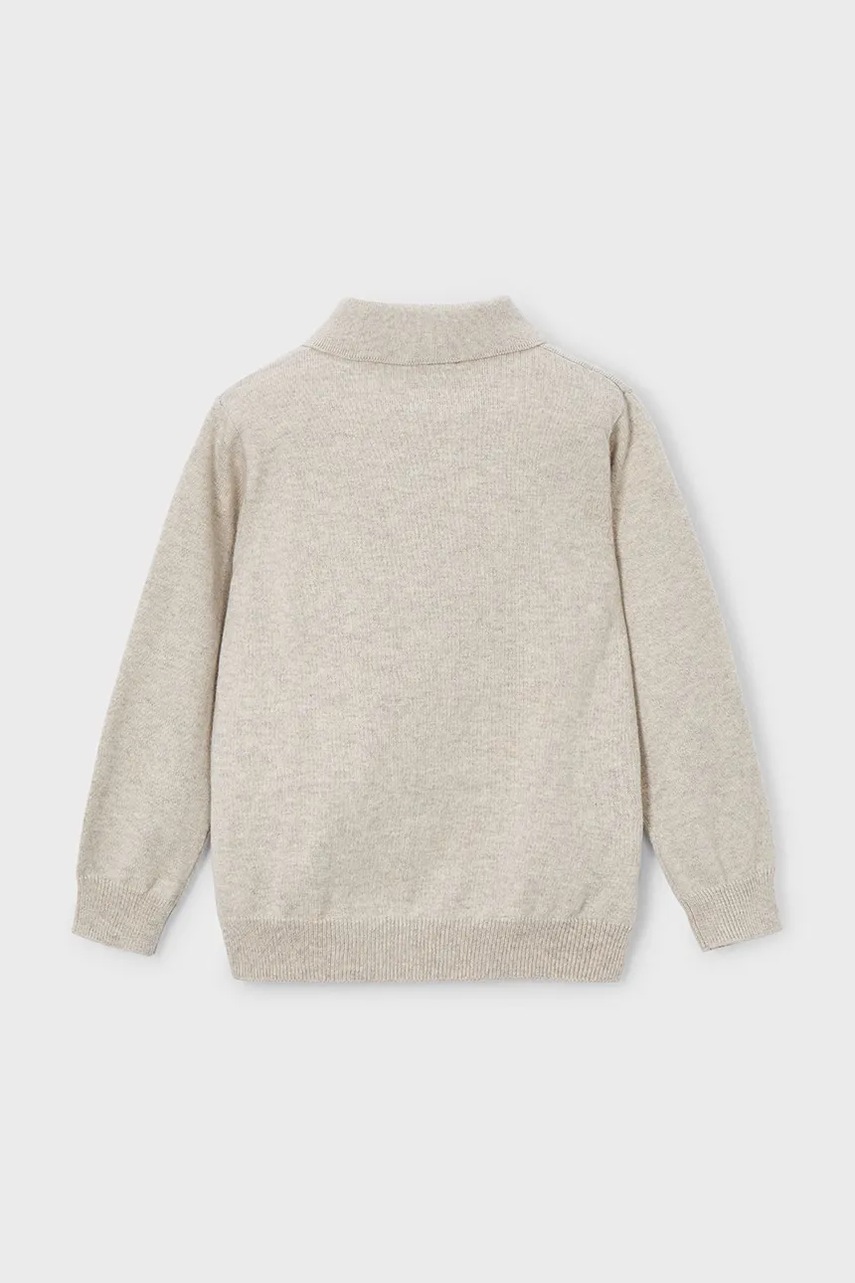 Детский свитер с примесью шерсти Mayoral цвет бежевый лёгкий 4122
