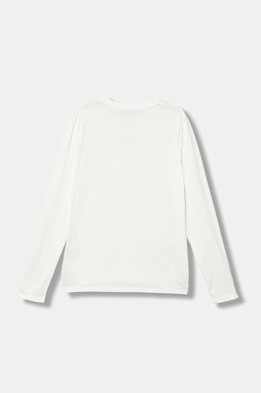 Хлопковый детский лонгслив Emporio Armani цвет белый с принтом EB000420 AF15013 Хлопковый детский лонгслив Emporio Armani цвет белый с принтом EB000420 AF15013