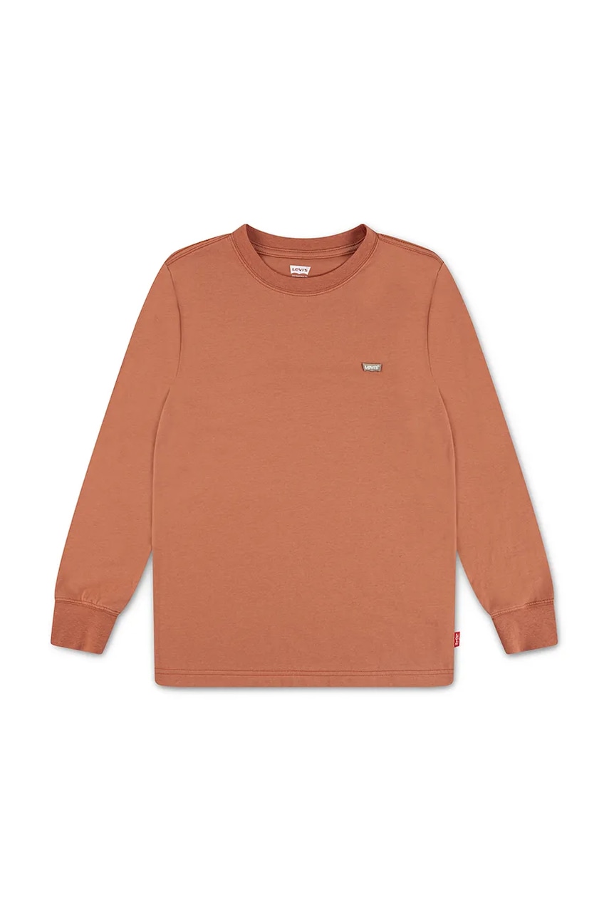 Levně Dětské tričko s dlouhým rukávem Levi's LS GRAPHIC TEE SHIRT oranžová barva, 9EC706