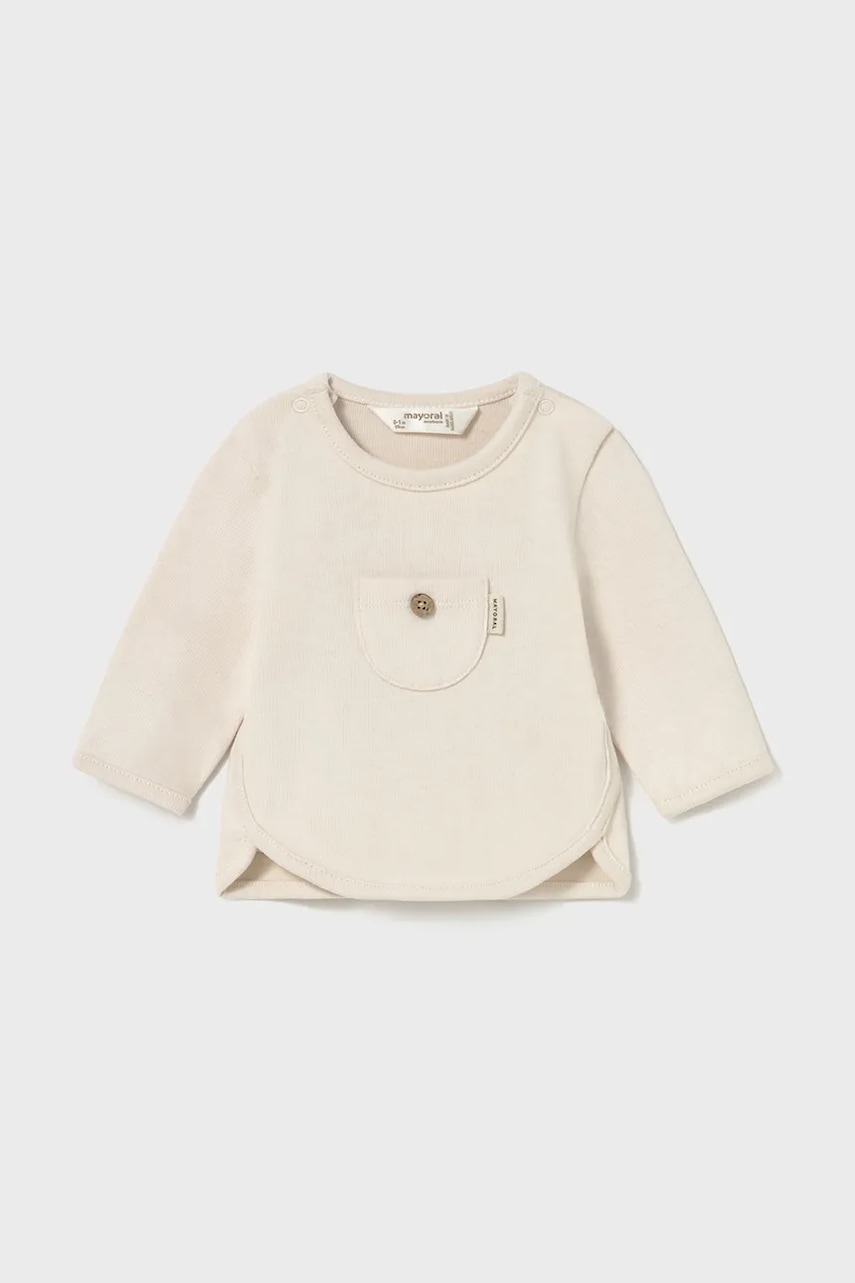 Mayoral Newborn longsleeve culoarea bej, 2057