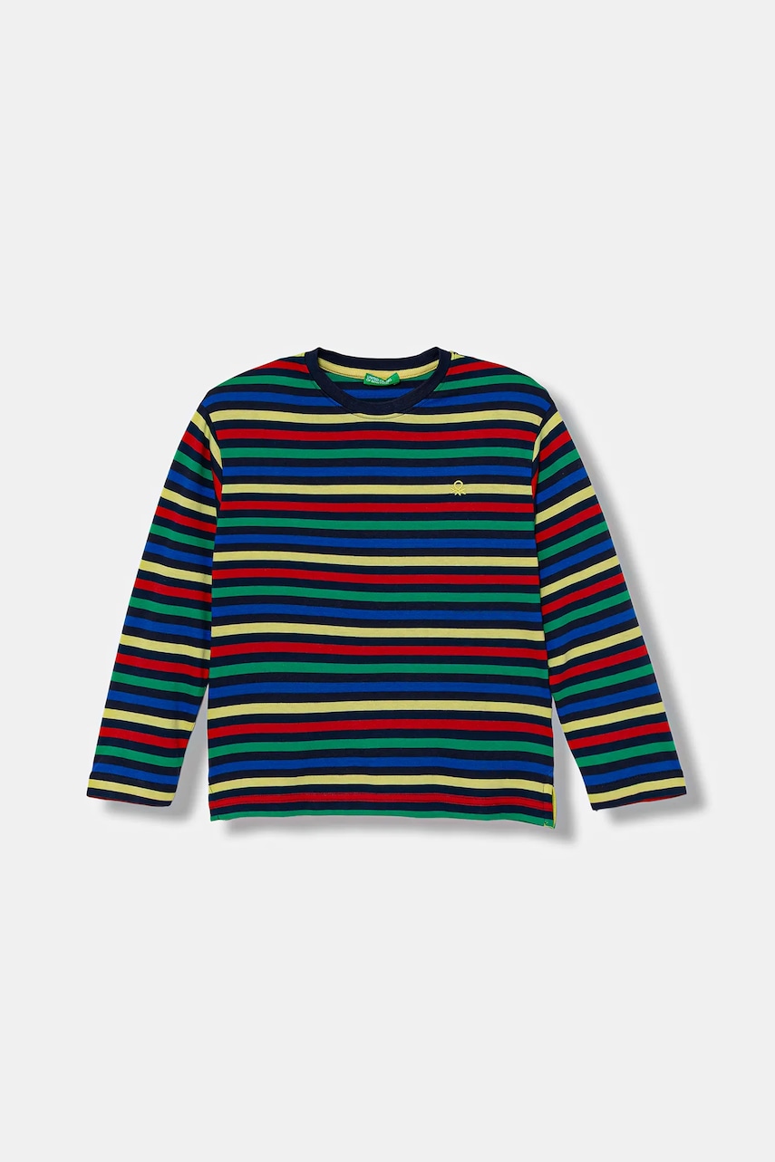 United Colors of Benetton longsleeve din bumbac pentru copii cu imprimeu, 3FNLC10QB