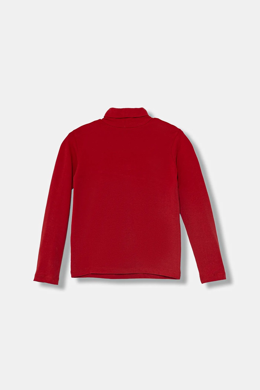 Детский лонгслив United Colors of Benetton цвет красный однотонный 3DKEG10JU