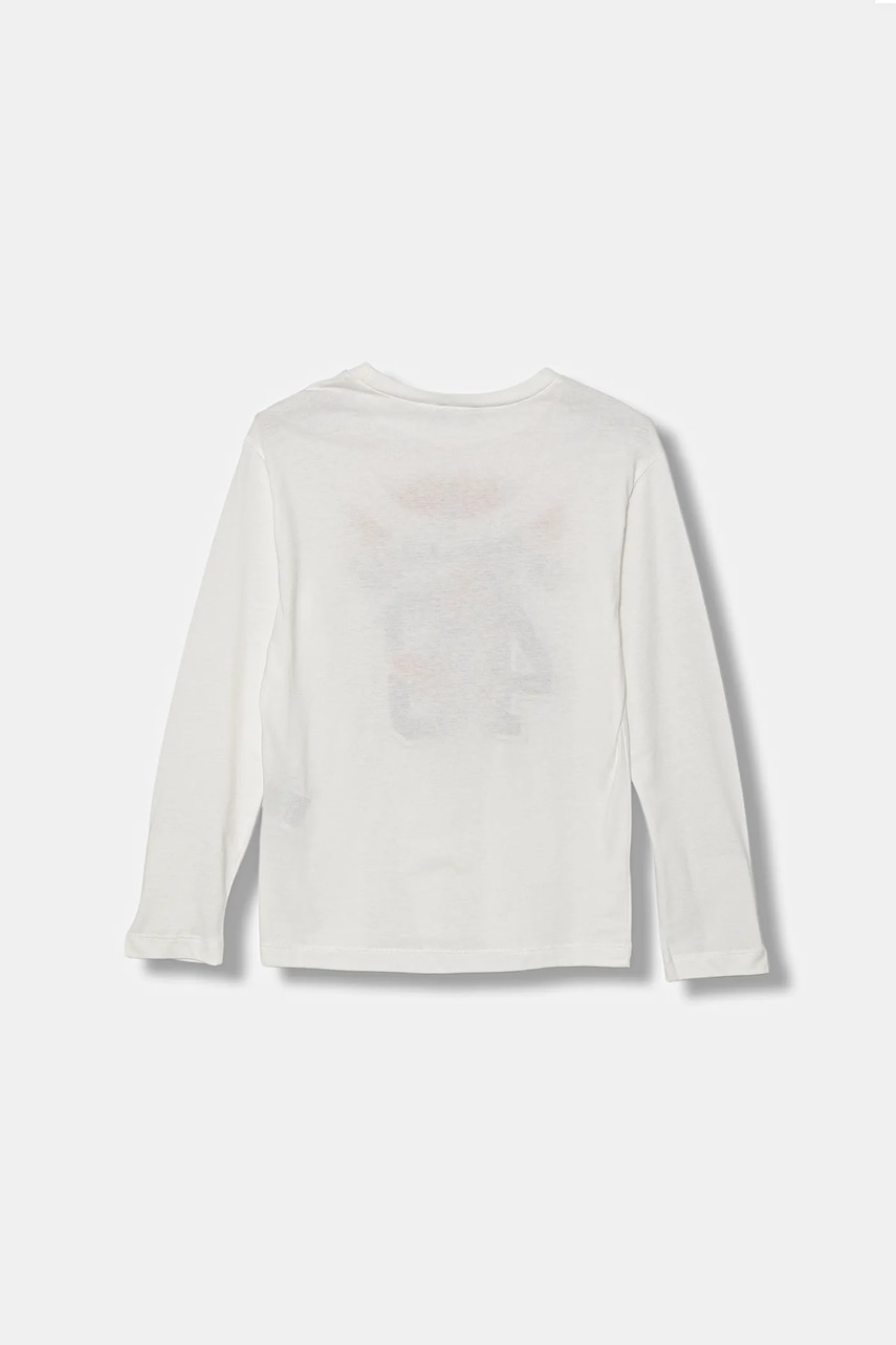 Хлопковый детский лонгслив United Colors of Benetton цвет белый узор 3JERC10QO Хлопковый детский лонгслив United Colors of Benetton цвет белый узор 3JERC10QO