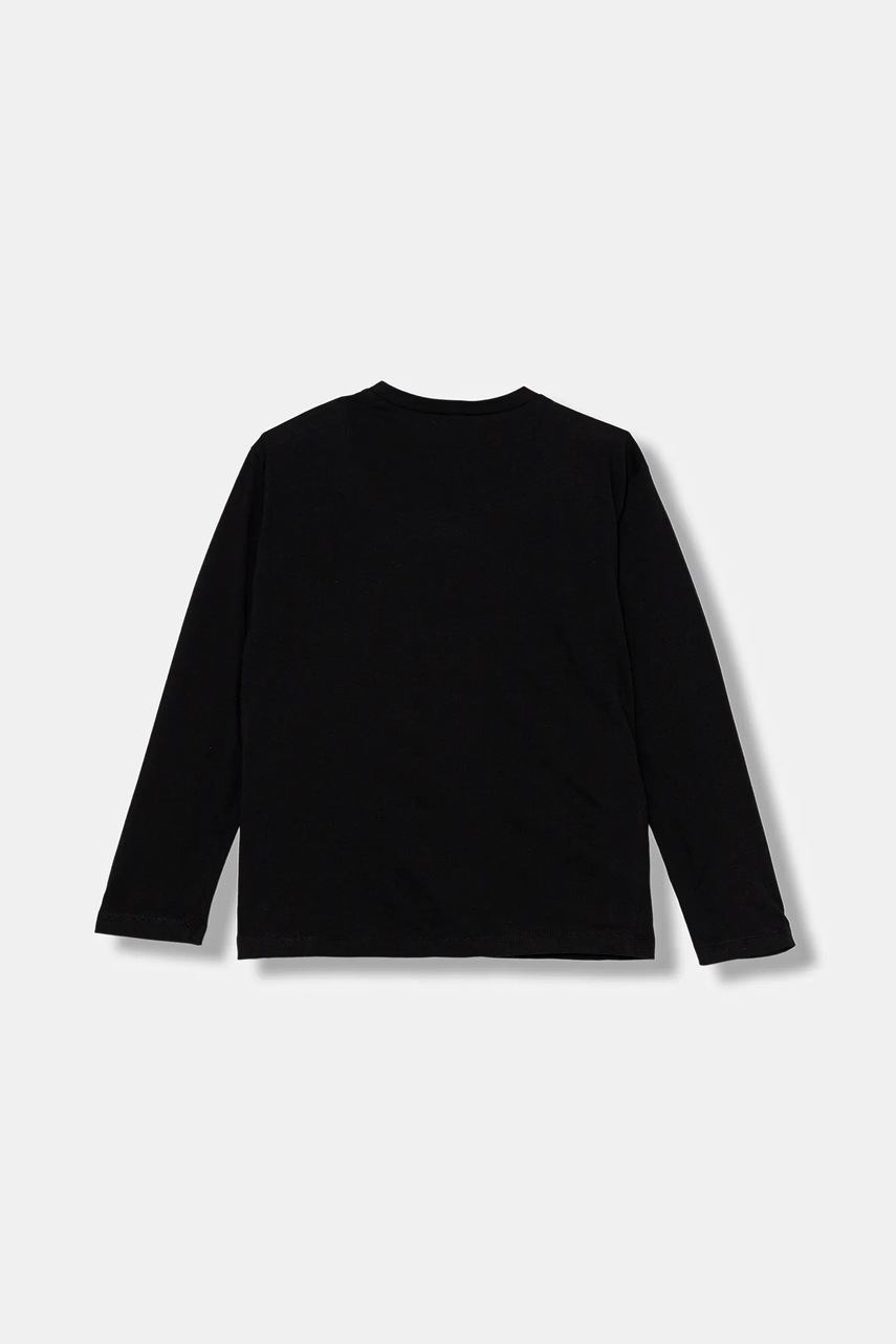 Хлопковый детский лонгслив United Colors of Benetton цвет чёрный узор 3JERC10QO Хлопковый детский лонгслив United Colors of Benetton цвет чёрный узор 3JERC10QO