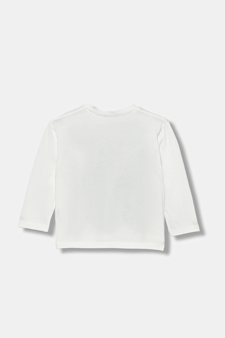 Хлопковый детский лонгслив United Colors of Benetton цвет белый узор 3JERG10K5 Хлопковый детский лонгслив United Colors of Benetton цвет белый узор 3JERG10K5