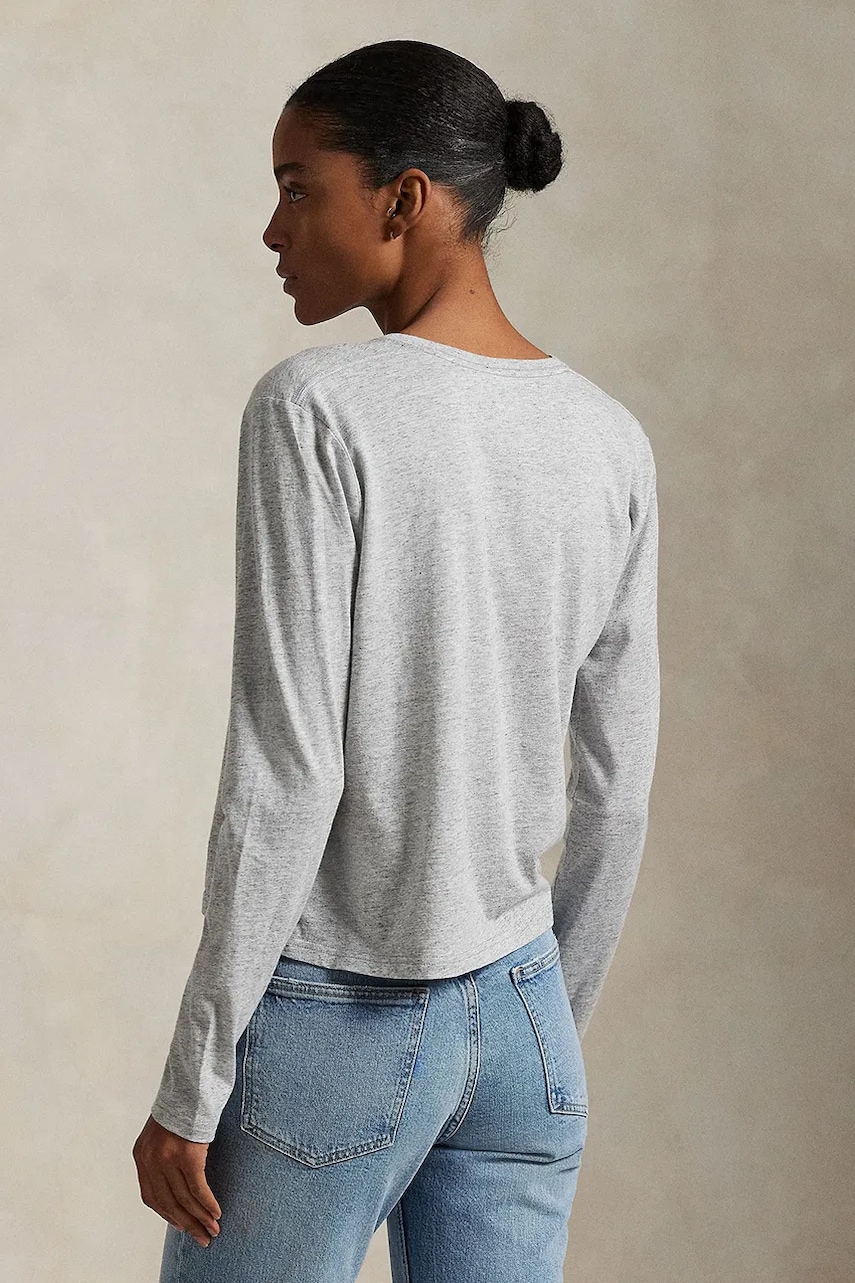 Лонгслив Polo Ralph Lauren цвет серый 211967103 Лонгслив Polo Ralph Lauren цвет серый 211967103