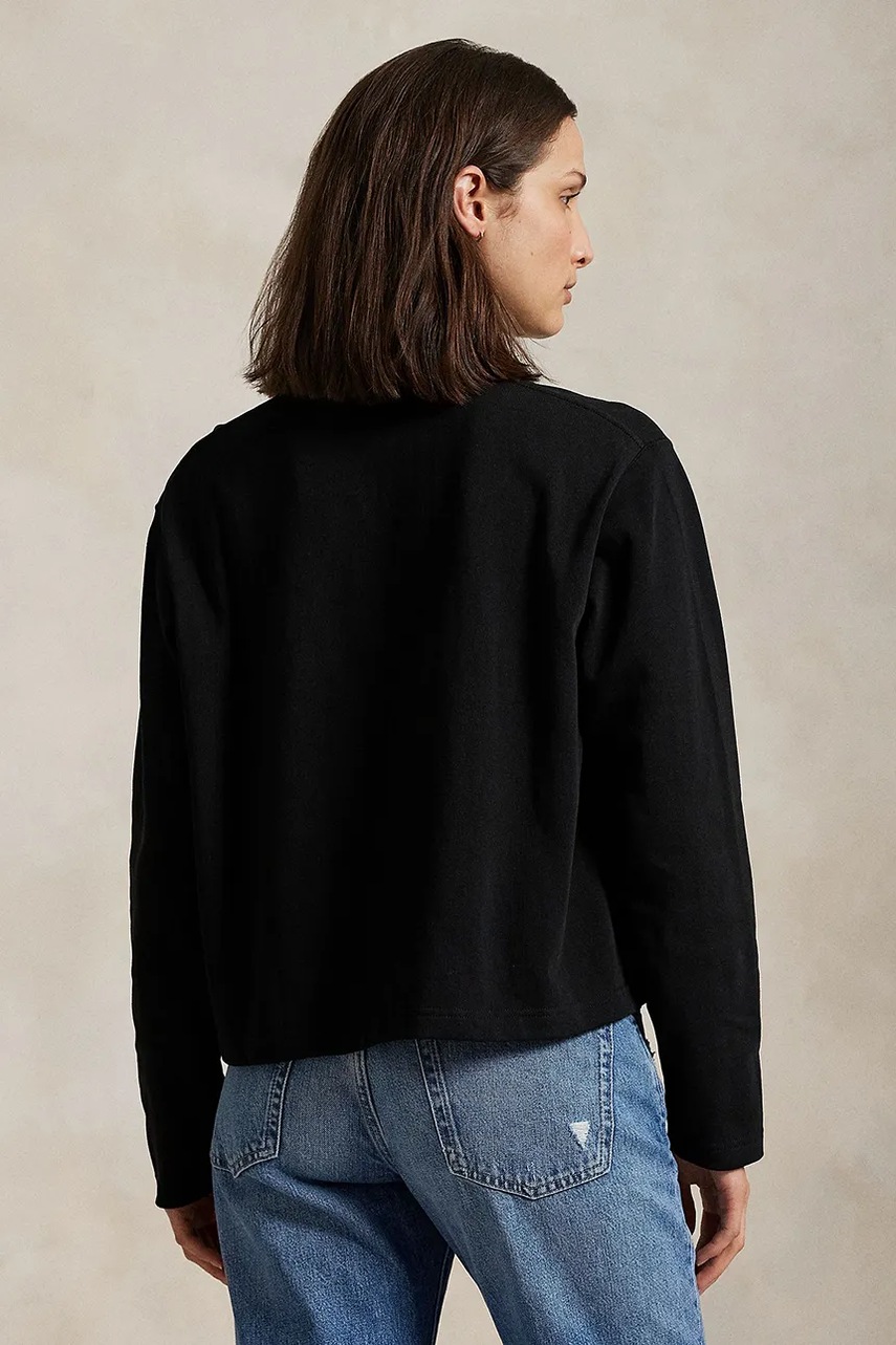 Хлопковый лонгслив Polo Ralph Lauren цвет чёрный 211967107