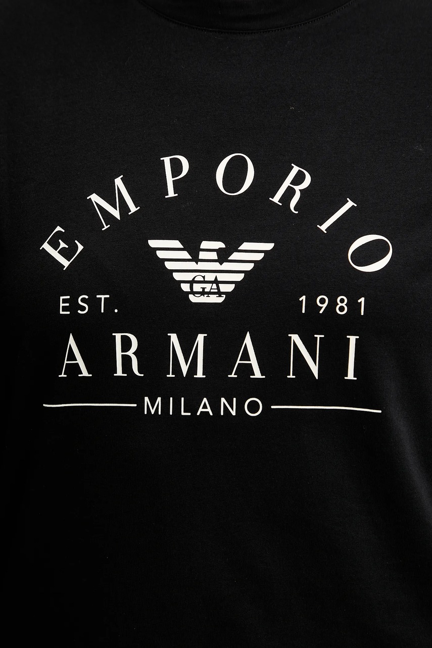 Βαμβακερή μπλούζα με μακριά μανίκια Emporio Armani Underwear φωτογραφία
