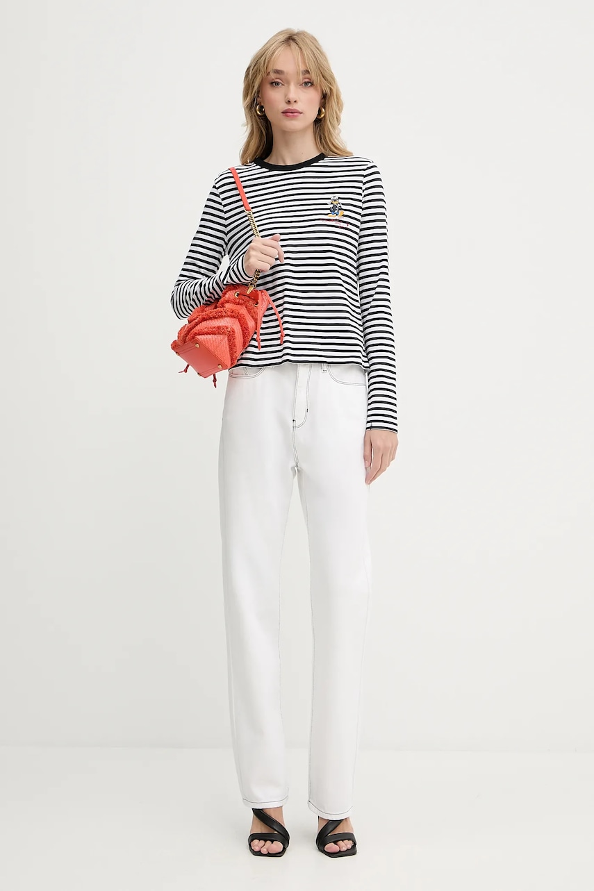 Хлопковый лонгслив Karl Lagerfeld KL X DISNEY цвет чёрный A3W17091 Хлопковый лонгслив Karl Lagerfeld KL X DISNEY цвет чёрный A3W17091