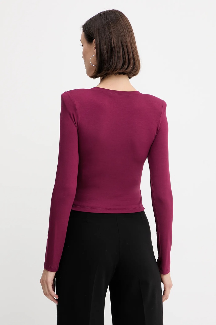 Μακρυμάνικο Simona Corsellini χρώμα: μπορντό, A25CPTS00101 φωτογραφία