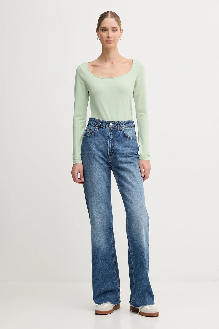 Лонгслив United Colors of Benetton цвет зелёный 3FJHD10AQ