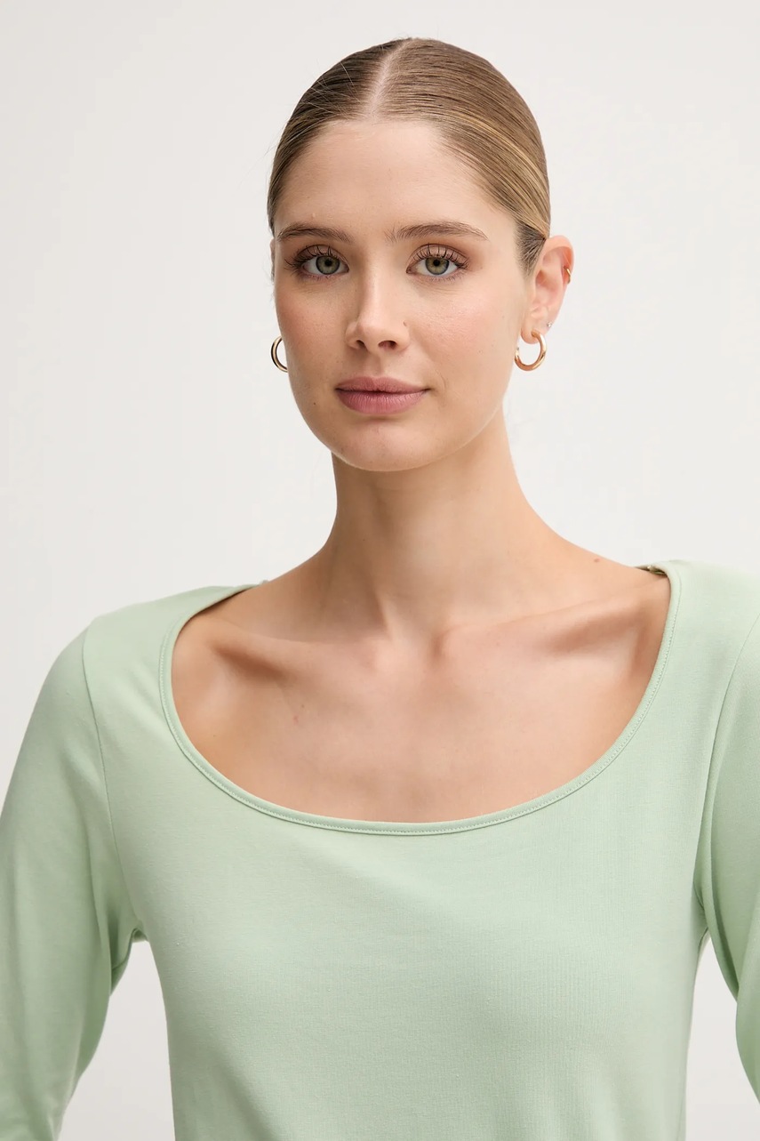 Μακρυμάνικο United Colors of Benetton χρώμα: πράσινο, 3FJHD10AQ φωτογραφία