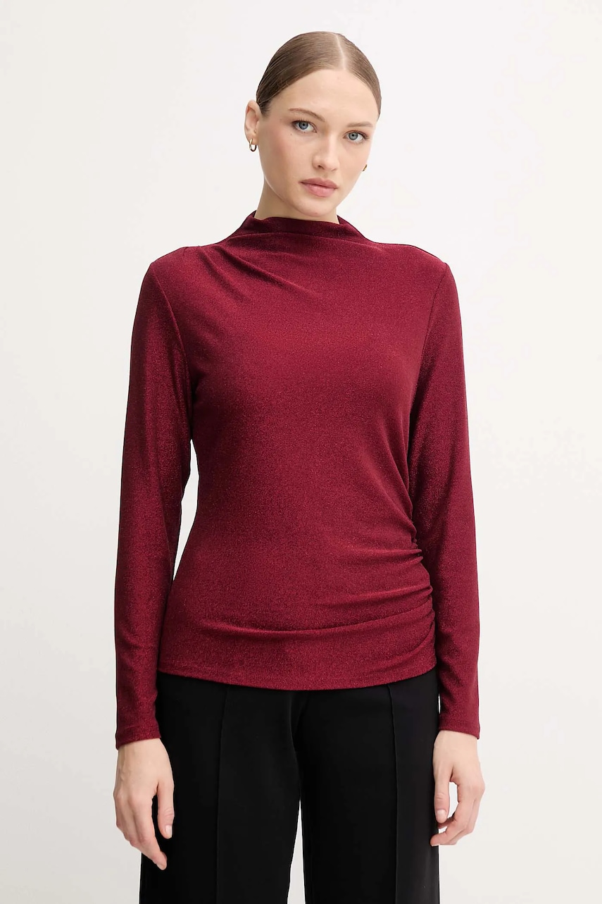 Joseph Ribkoff bluză culoarea bordo, uni, 254162