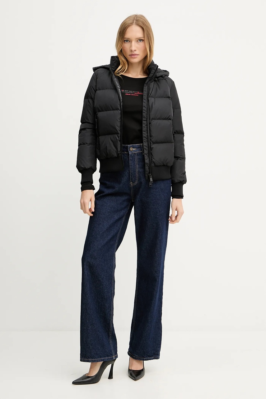 Хлопковый лонгслив Armani Exchange цвет чёрный XW001360 AF10356