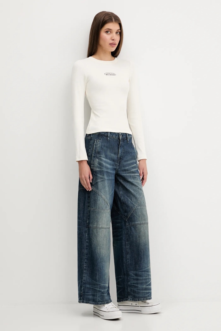 Лонгслив Guess Jeans цвет бежевый W5YP38 KA0H1
