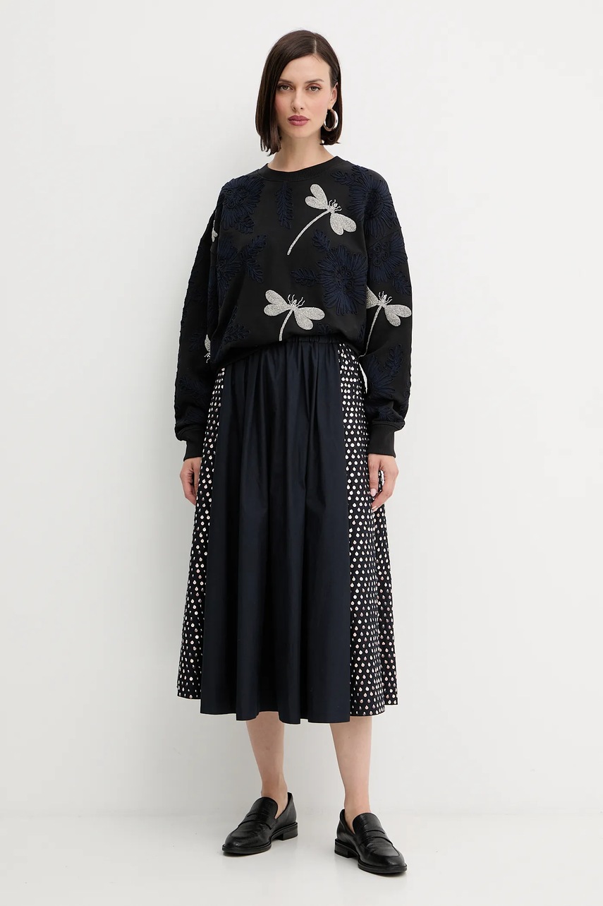 Кофта Forte Forte цвет чёрный с аппликацией 14041.my.t-shirt