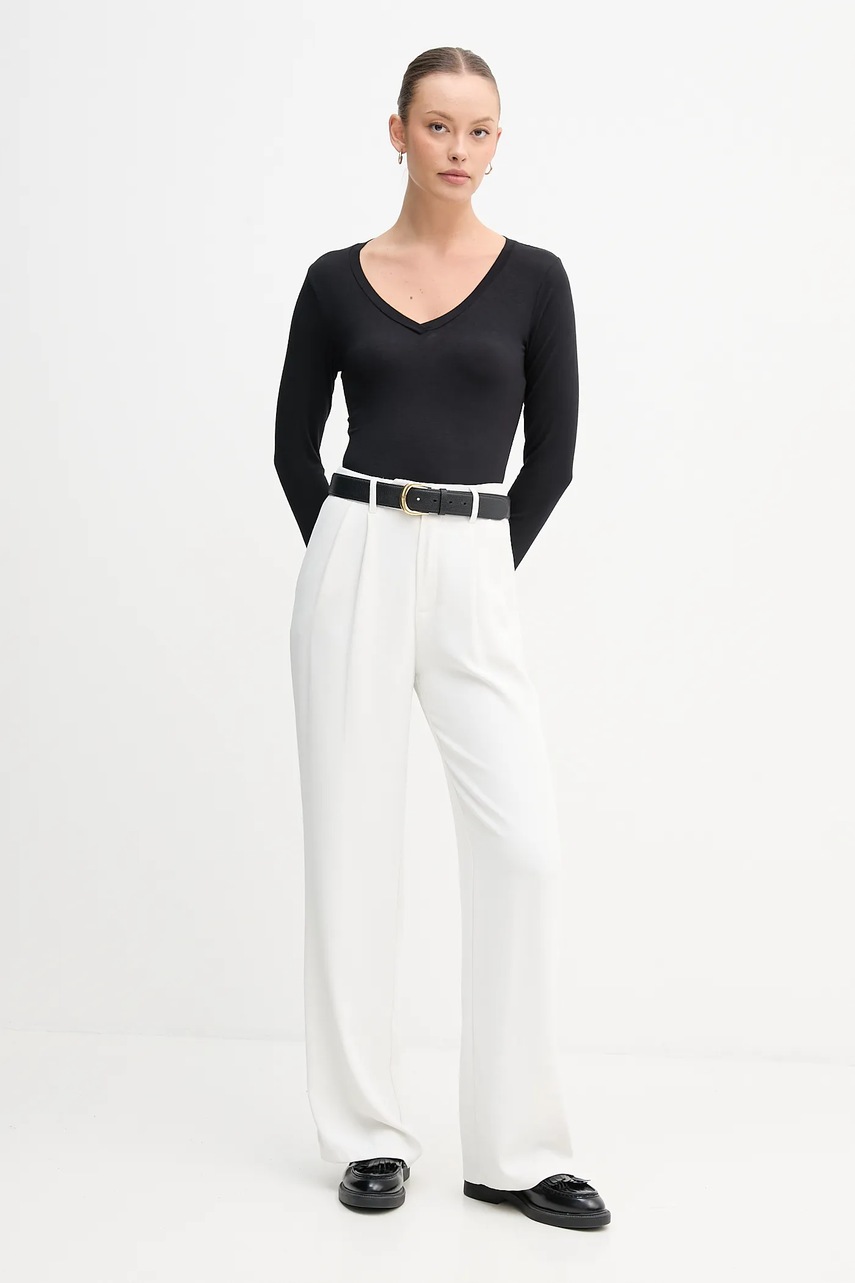 Лонгслив с примесью кашемира United Colors of Benetton цвет чёрный 3LRU3M076