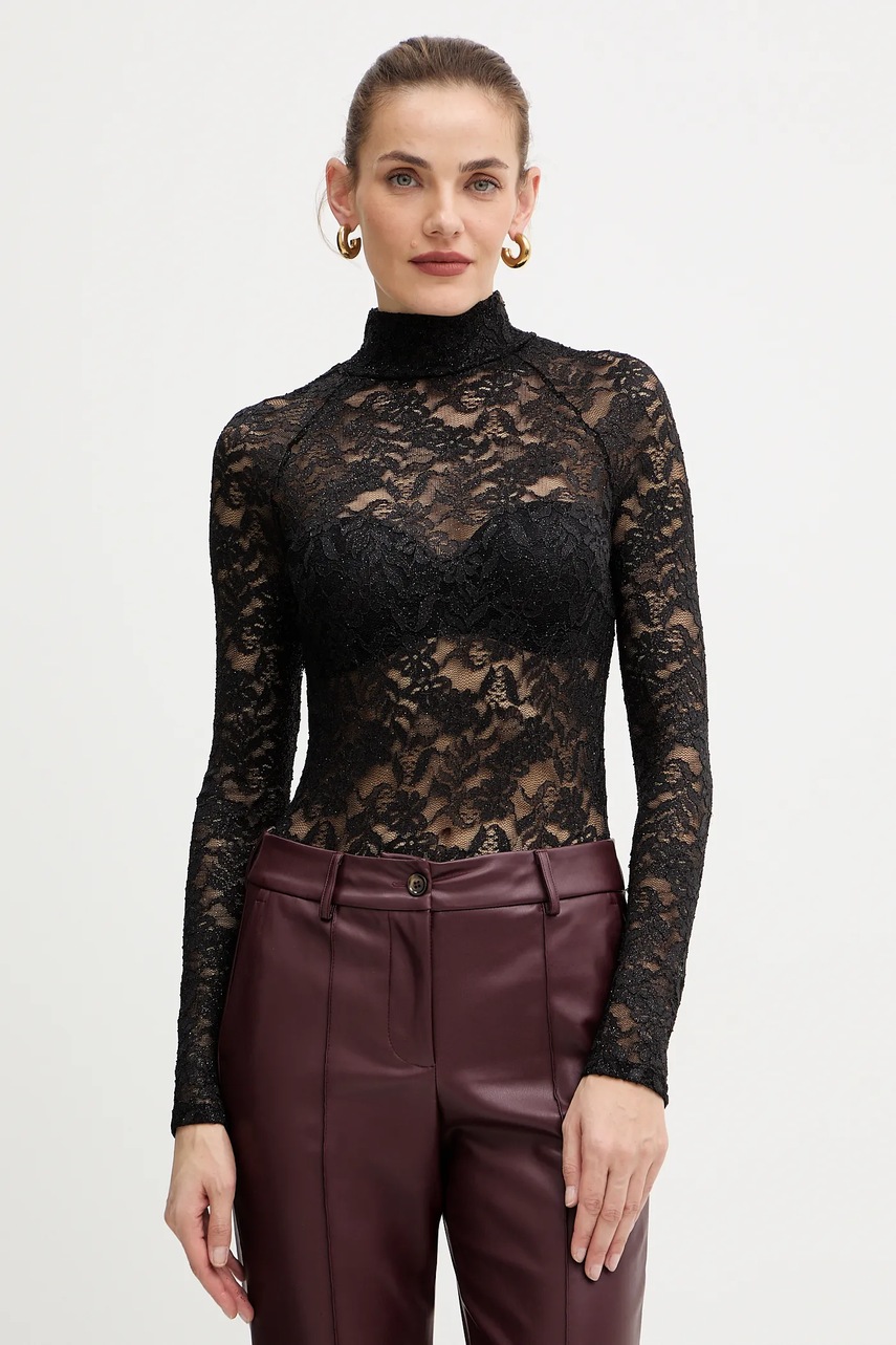 

Боди Guess SIENNA в черно с изчистен дизайн O5BM08 K1820, Черен