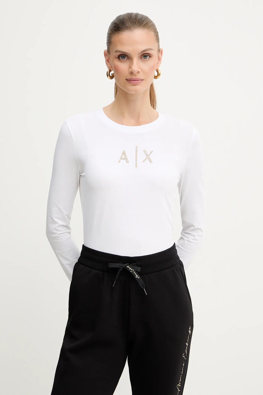 Armani Exchange longsleeve culoarea alb, XW001365 AF16294