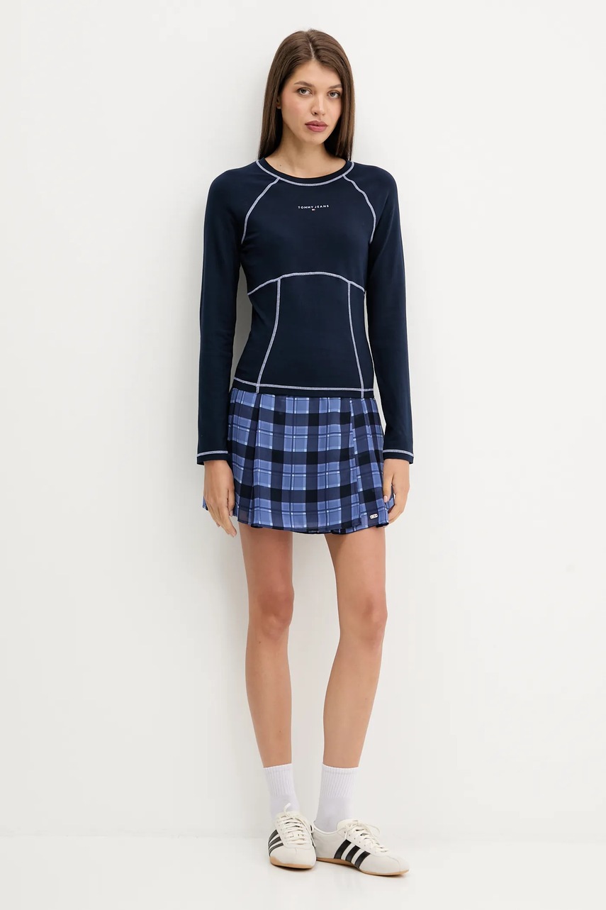 Лонгслив Tommy Jeans цвет синий DW0DW21539