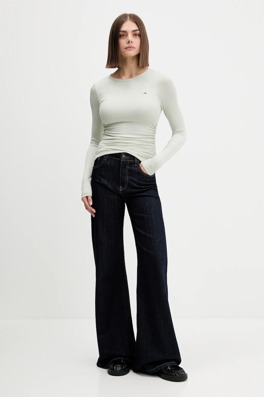 Лонгслив Tommy Jeans цвет зелёный DW0DW21568 Лонгслив Tommy Jeans цвет зелёный DW0DW21568