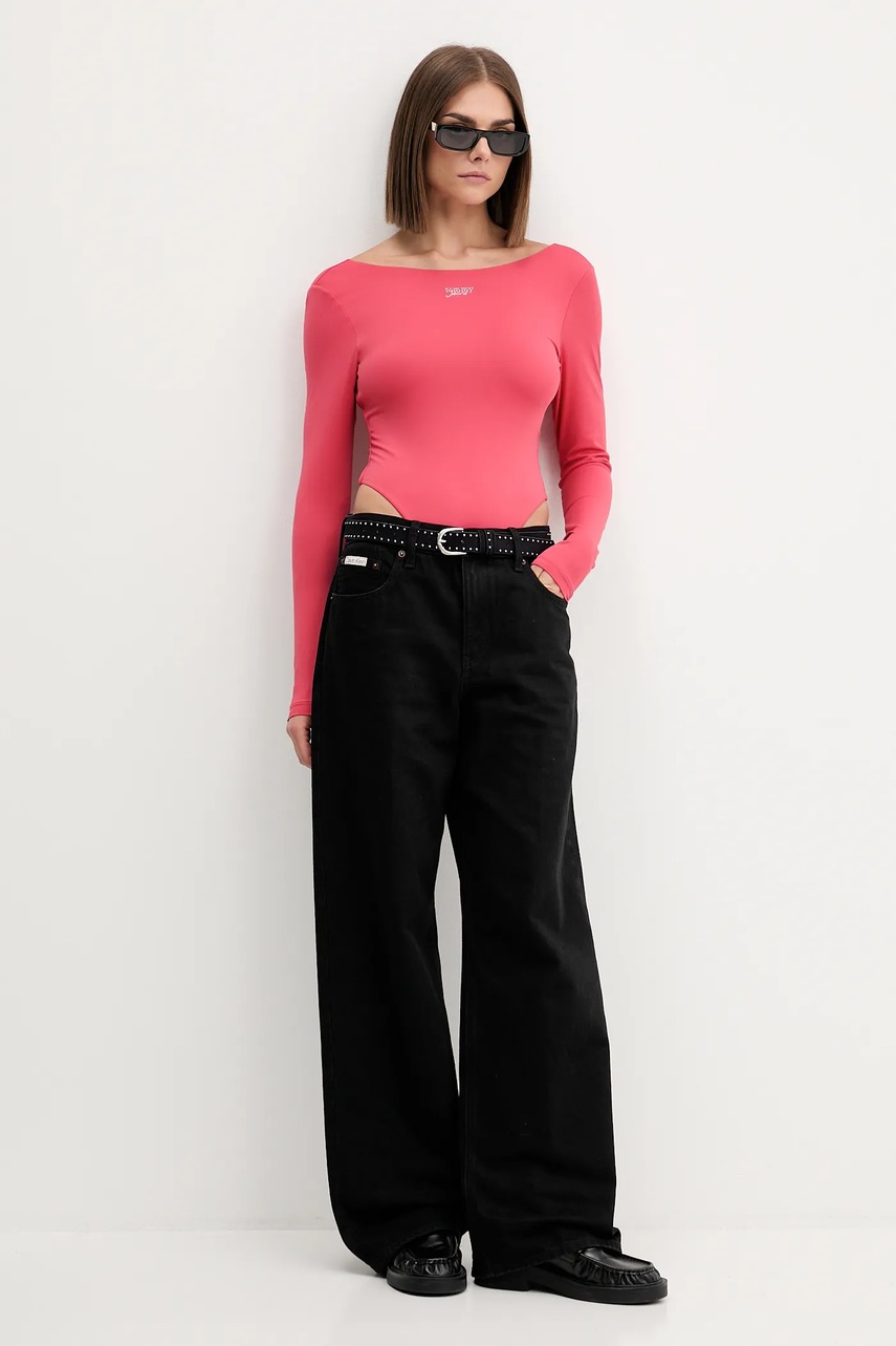 Боди Tommy Jeans цвет розовый DW0DW21574