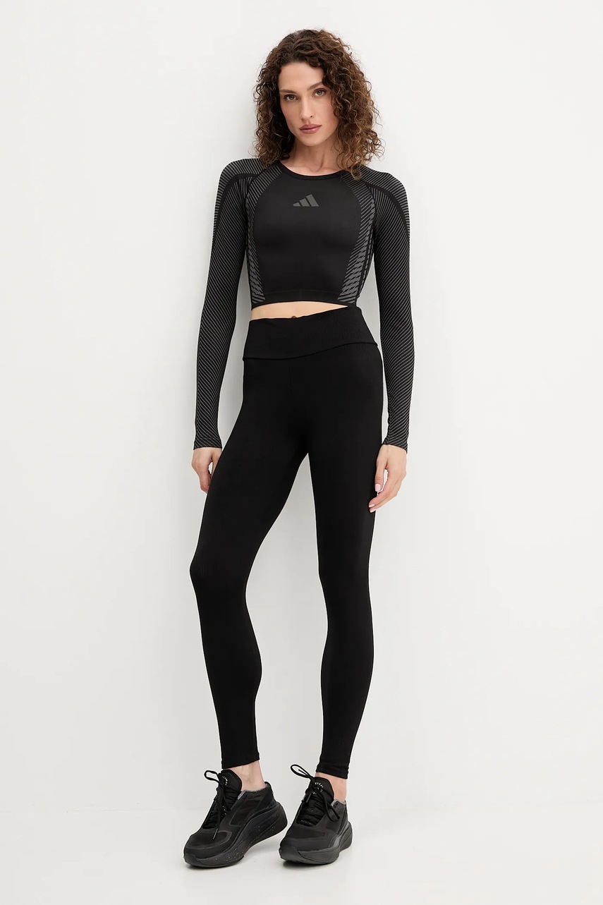 Лонгслив для тренировок adidas Performance POWER цвет чёрный JH1364