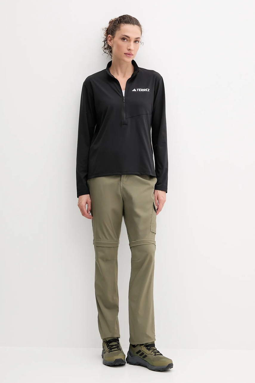 Спортивный лонгслив adidas TERREX Multi Half-Zip цвет чёрный с полугольфом JF4185