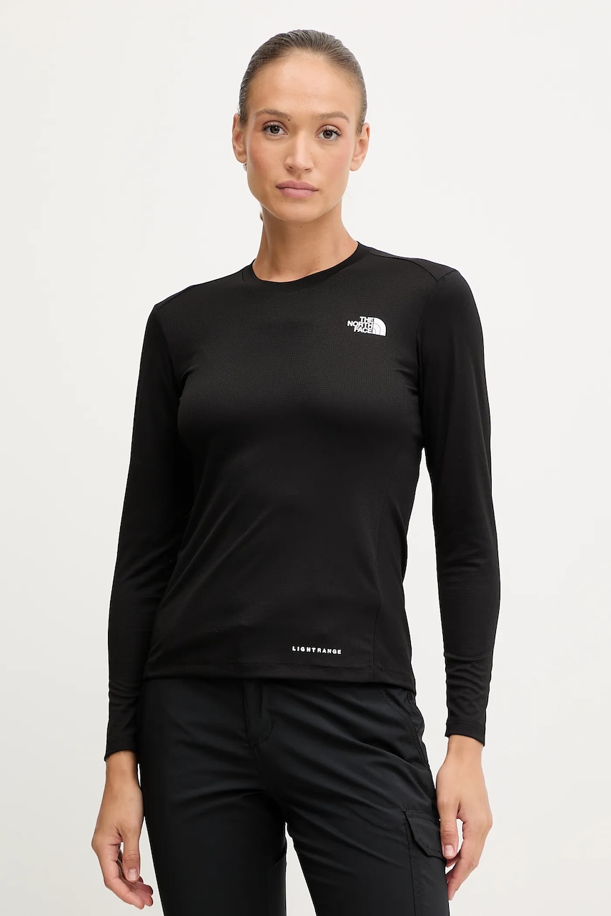The North Face longsleeve sport Shadow culoarea negru, NF0A8E1EJK31