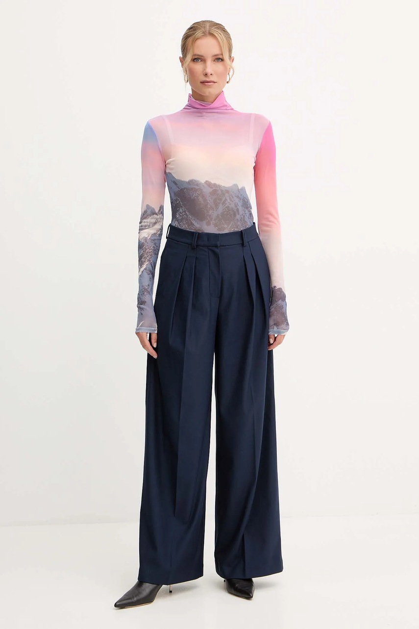 Лонгслив Patrizia Pepe цвет розовый с полугольфом 2M4498 J667