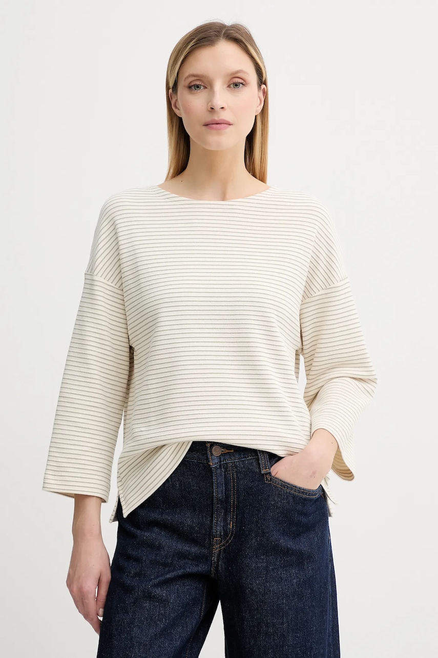 Marc O'Polo longsleeve culoarea bej, 506300352085 Marc O'Polo longsleeve culoarea bej, 506300352085
