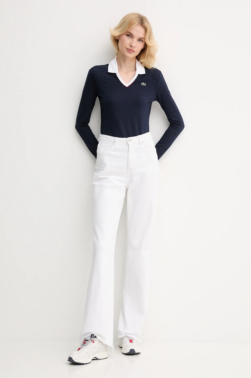 Лонгслив Lacoste цвет синий DF7785