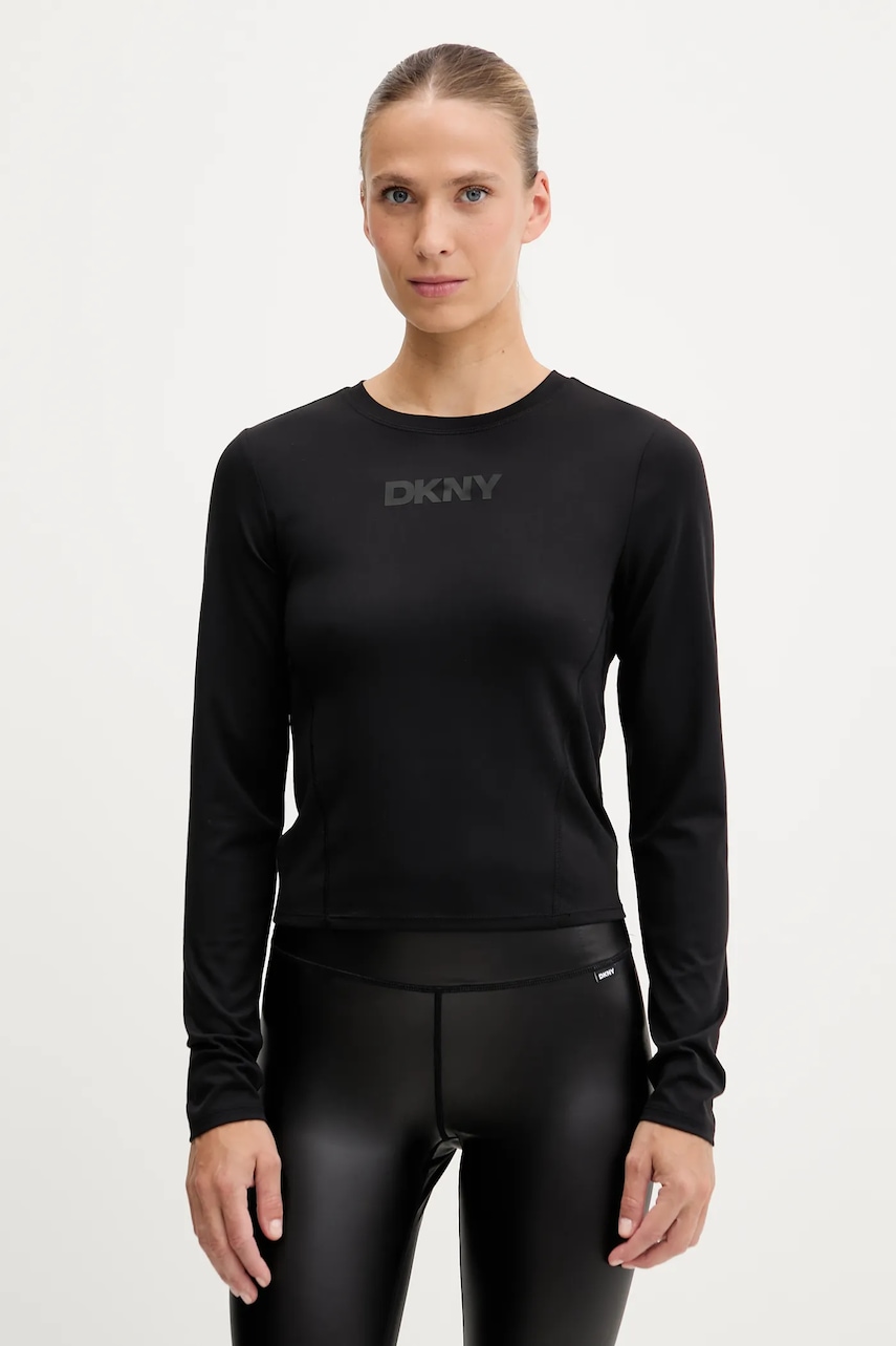 Dkny longsleeve culoarea negru, DP5T1181
