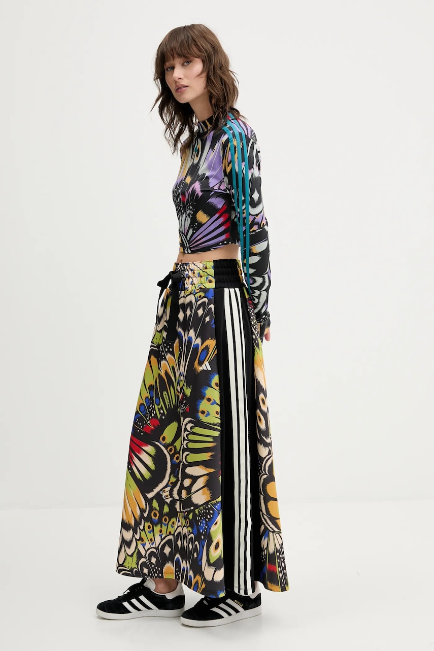 Лонгслив adidas x Farm Rio цвет чёрный с полугольфом JL8649 Лонгслив adidas x Farm Rio цвет чёрный с полугольфом JL8649