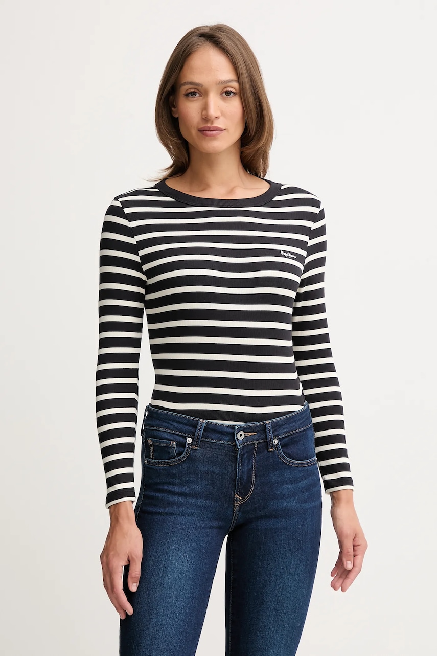 Pepe Jeans longsleeve culoarea negru, PL5000037