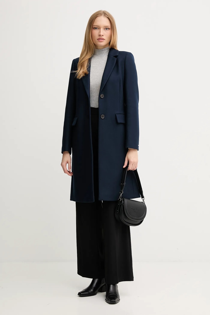 Лонгслив Tommy Hilfiger цвет серый с полугольфом WW0WW48268