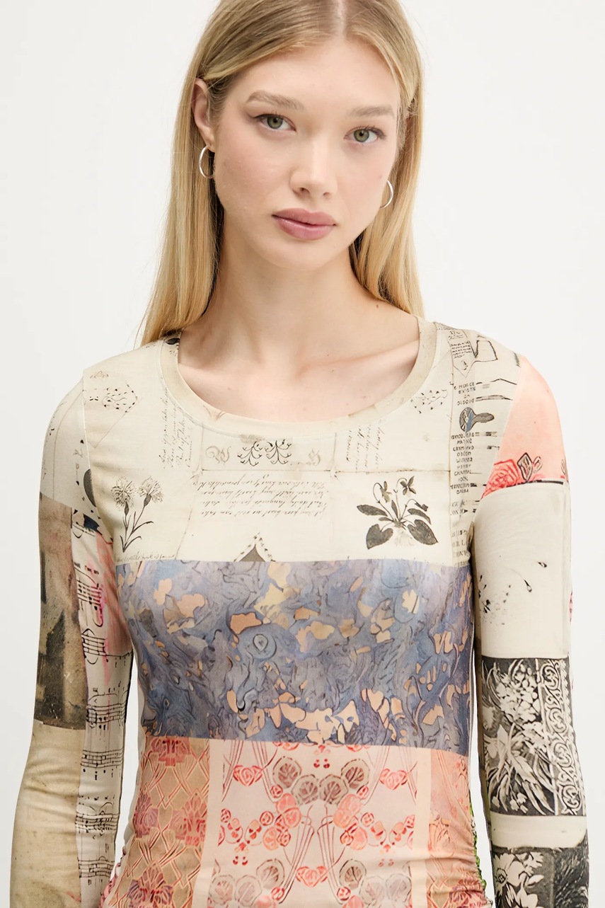 Tričko s dlouhým rukávem Desigual LIMBANI (obrázek 4)