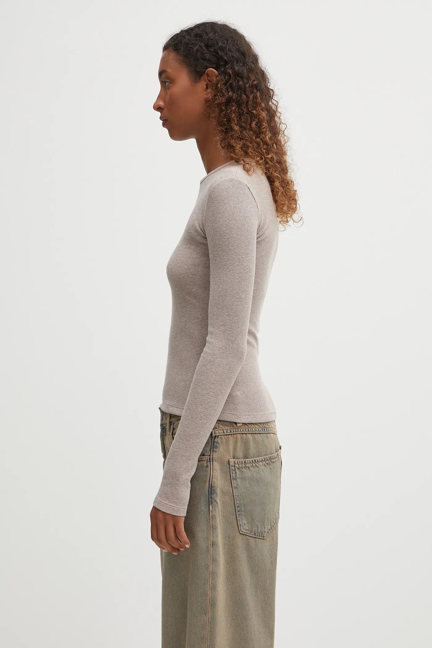 Лонгслив с примесью шерсти MM6 Maison Margiela цвет бежевый S52NH0029.M20122.809