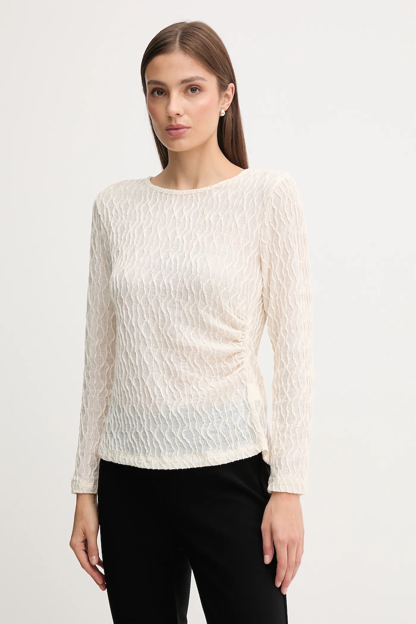 Pedro del Hierro longsleeve culoarea bej, 8622498