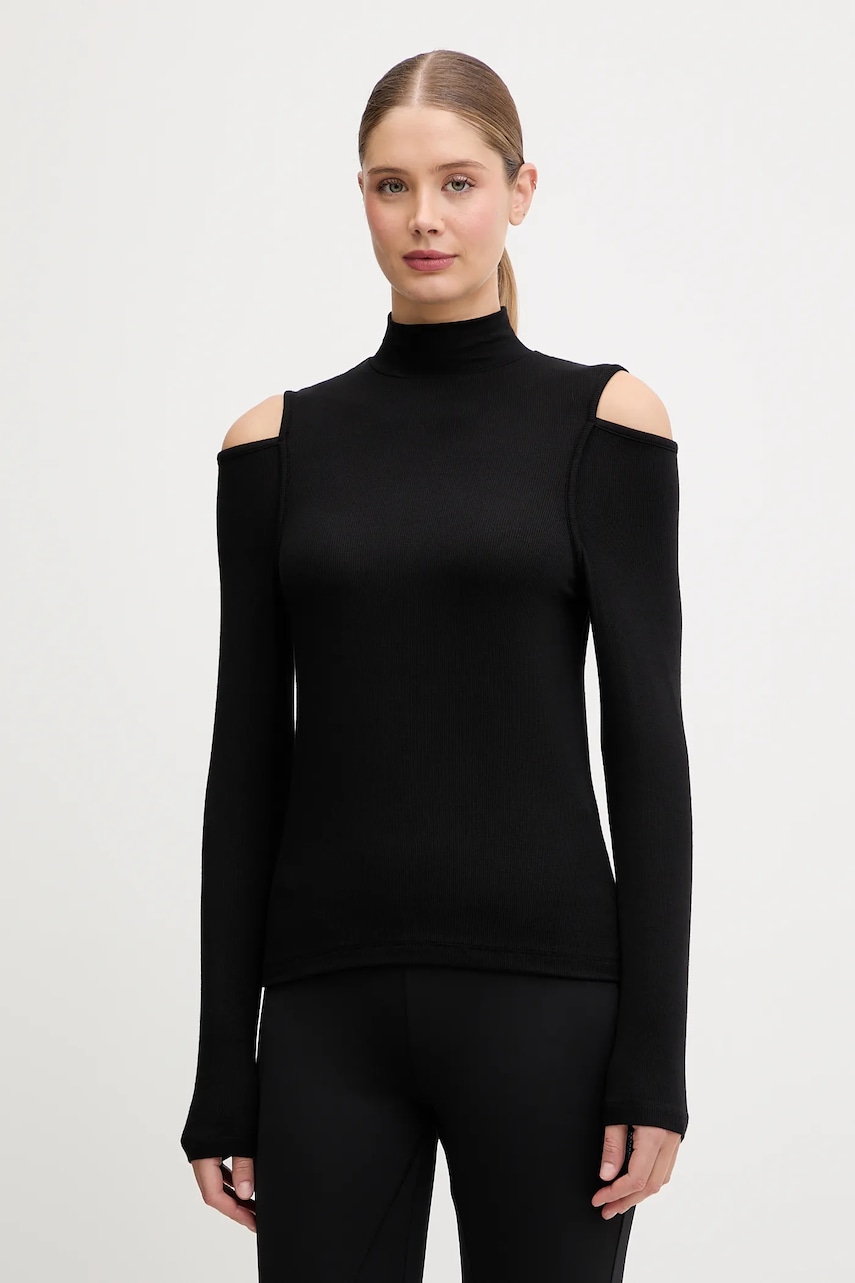 Sportalm longsleeve Afendita culoarea negru, cu turtleneck, 250266