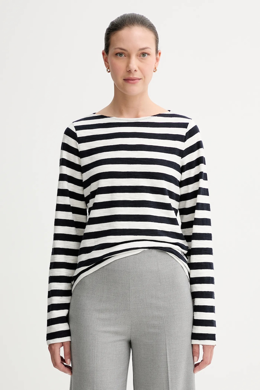 Marc O'Polo longsleeve din bumbac culoarea alb, 508301452145