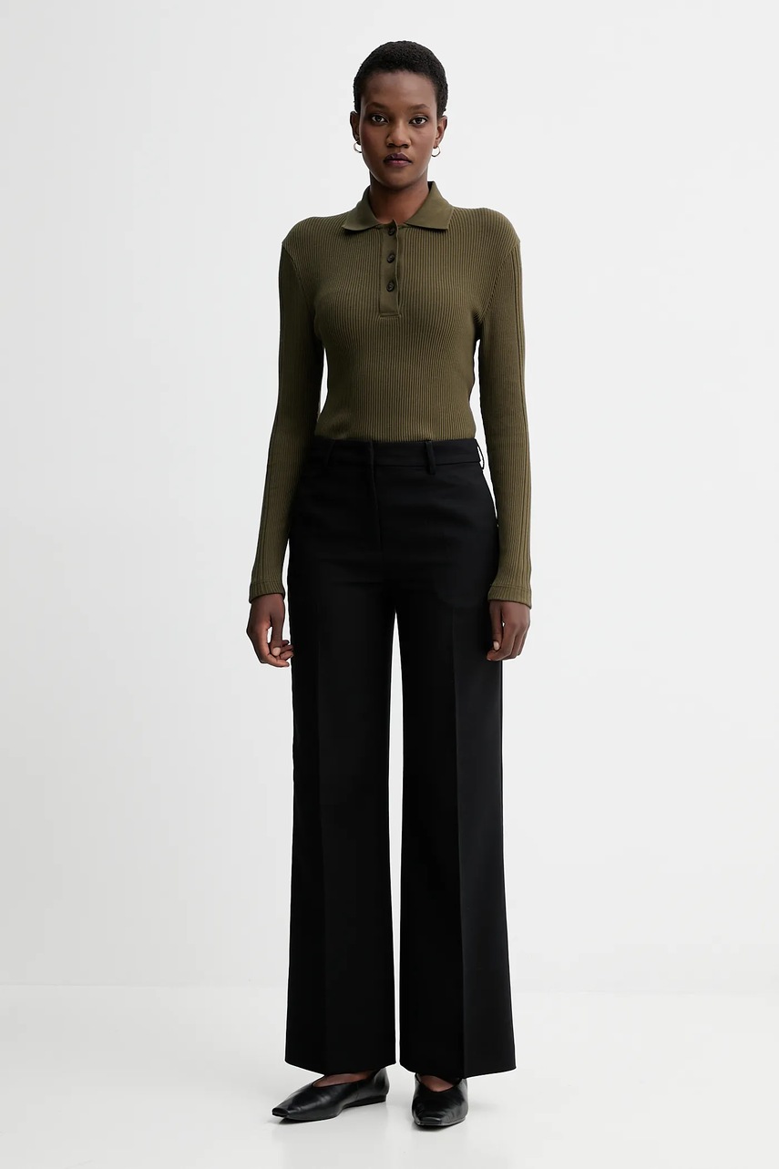 Хлопковый лонгслив Marc OPolo цвет зелёный 509205655001