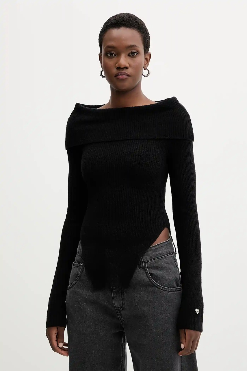 Aniye By pulover de lână culoarea negru, light, 181047